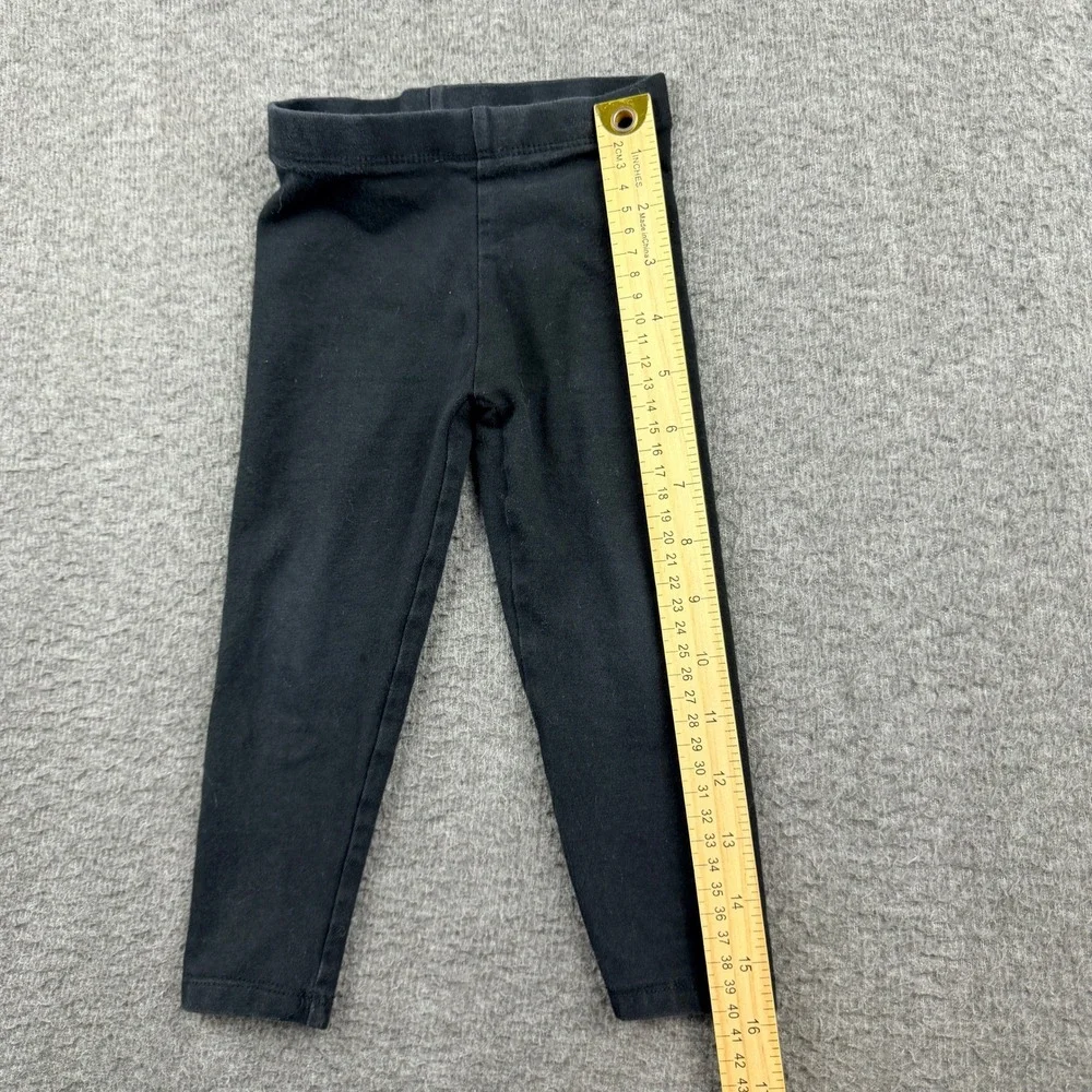 The Children's Place Black Leggings 2T Cotton‎ Blend Stretch Kids Pants
